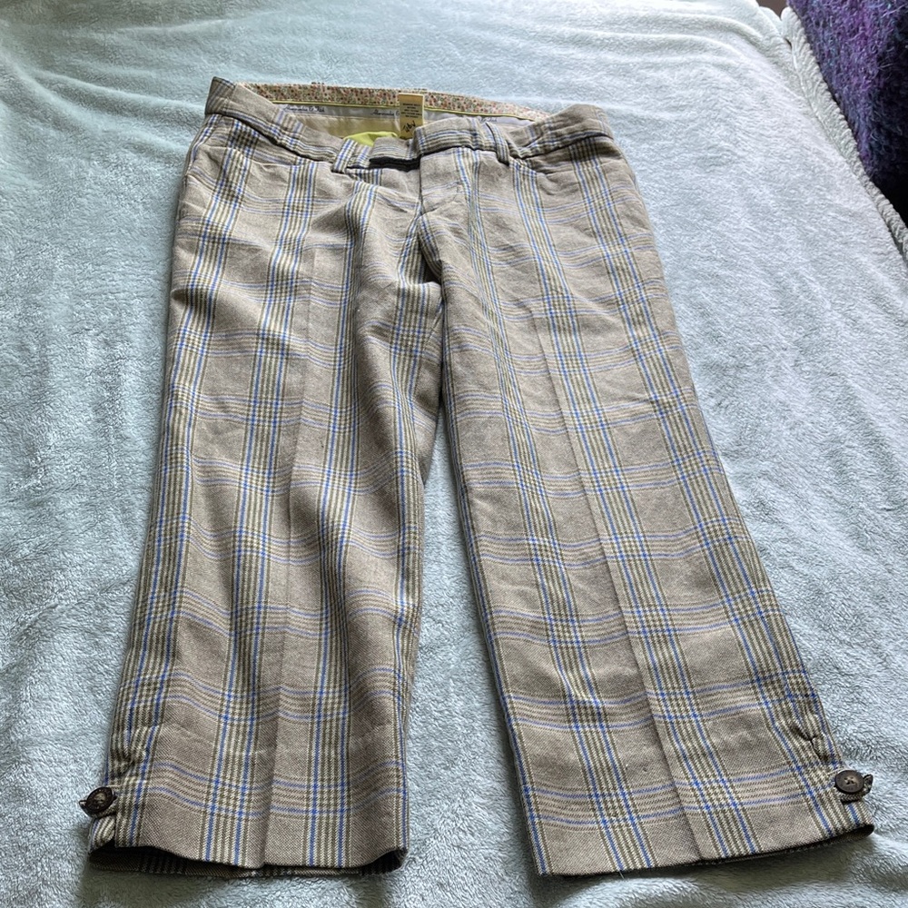 Abercrombie & Fitch Plaid Wool Capris